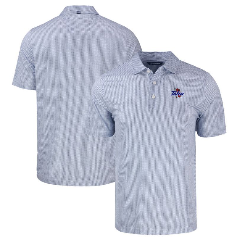 NCAA Tulsa Golden Hurricane Pike Eco Symmetry Print Stretch Recycled Polo