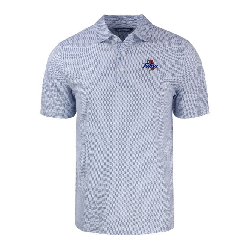 NCAA Tulsa Golden Hurricane Pike Eco Symmetry Print Stretch Recycled Polo