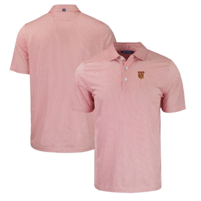 NCAA Tuskegee Golden Tigers Pike Eco Symmetry Print Stretch Recycled Polo
