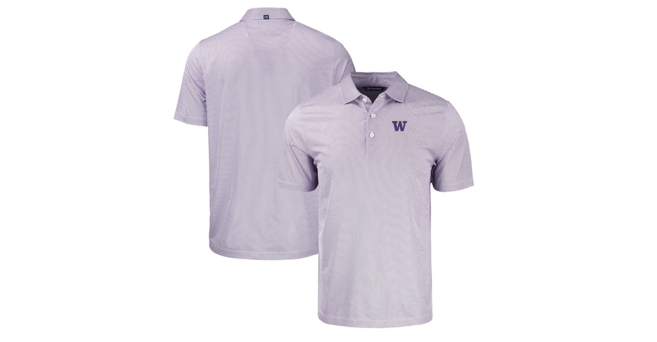NCAA Washington Huskies Pike Eco Symmetry Print Stretch Recycled Polo