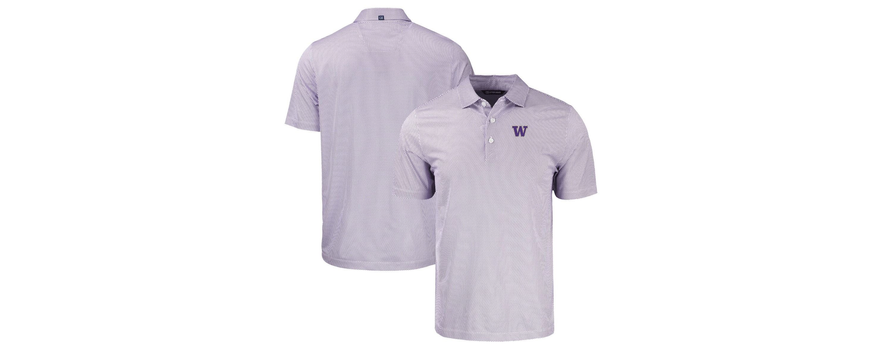 NCAA Washington Huskies Pike Eco Symmetry Print Stretch Recycled Polo
