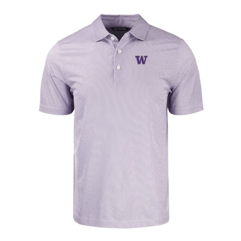 NCAA Washington Huskies Pike Eco Symmetry Print Stretch Recycled Polo