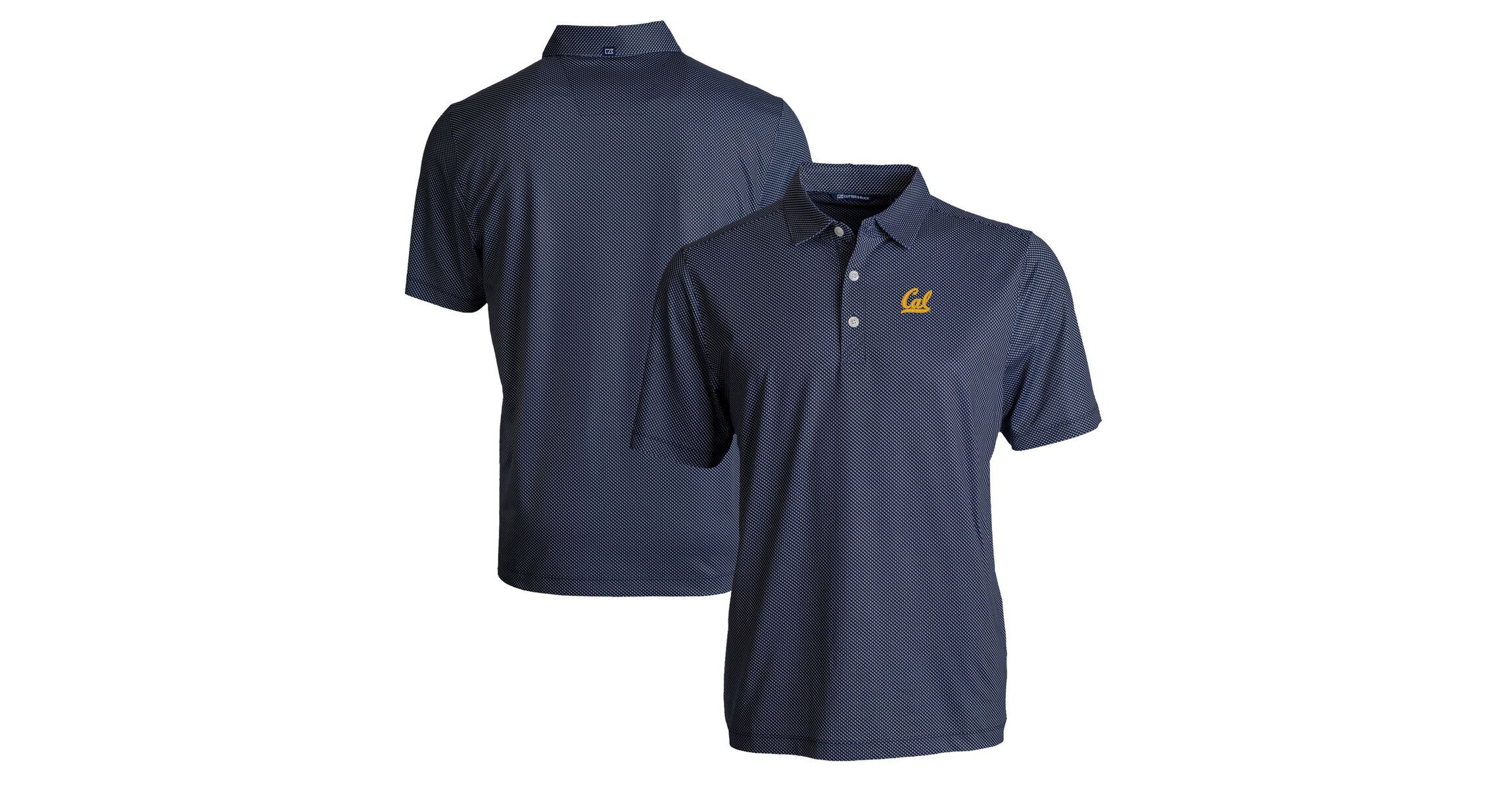 California Golden Bears NCAA Cal Bears Pike Eco Symmetry Print Stretch Recycled Polo