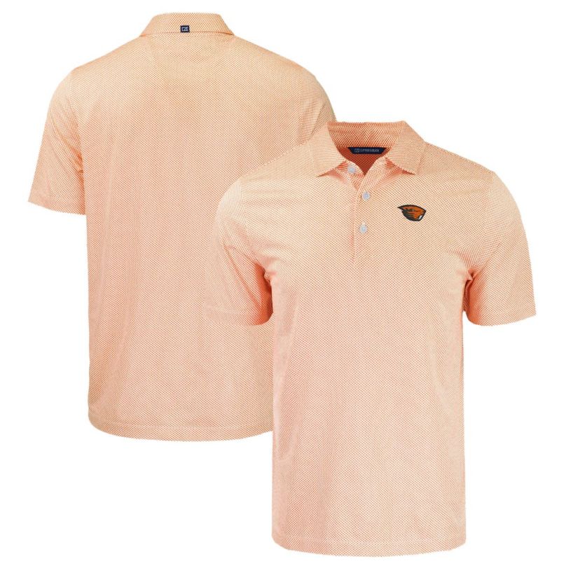 NCAA Oregon State Beavers Pike Eco Symmetry Print Stretch Recycled Polo