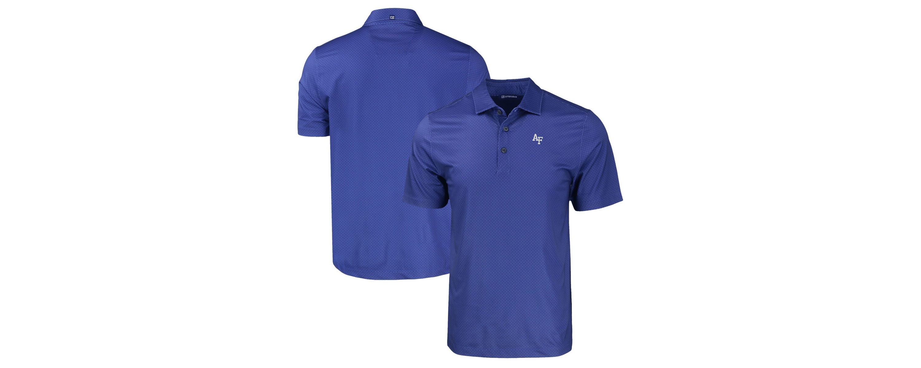 NCAA Air Force Falcons Pike Eco Tonal Geo Print Stretch Recycled Polo