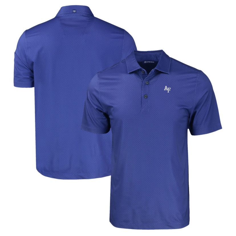 NCAA Air Force Falcons Pike Eco Tonal Geo Print Stretch Recycled Polo