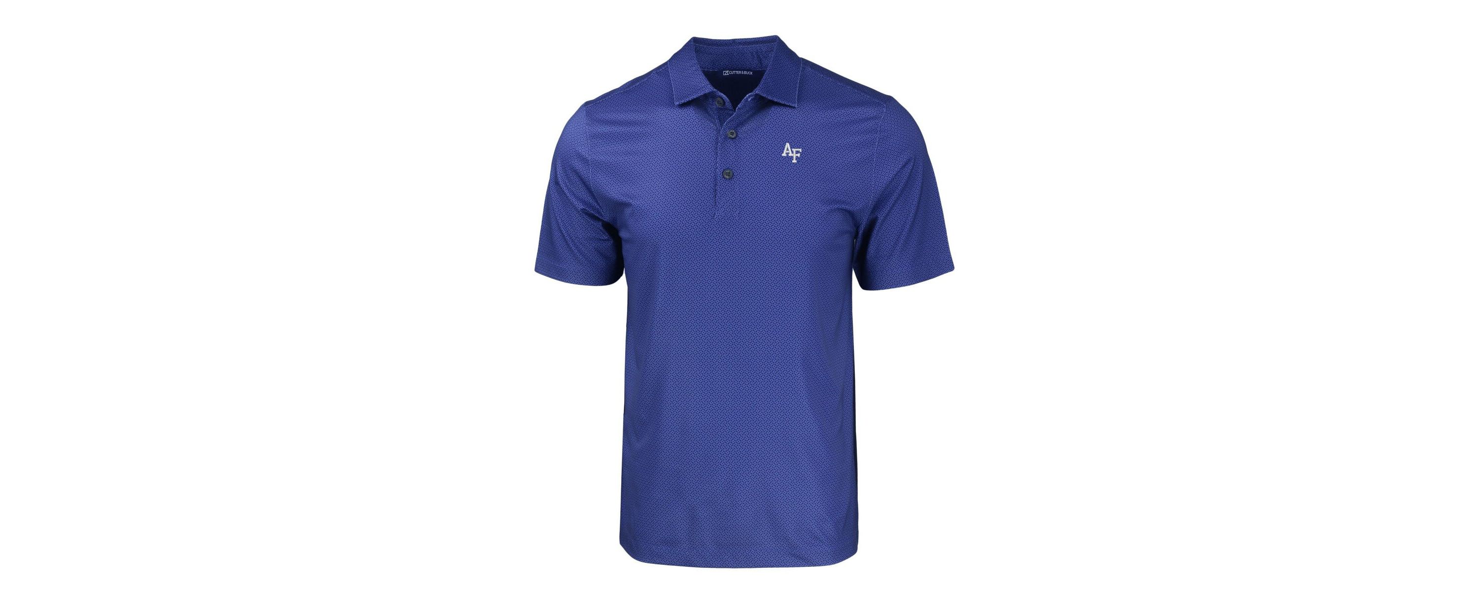 NCAA Air Force Falcons Pike Eco Tonal Geo Print Stretch Recycled Polo