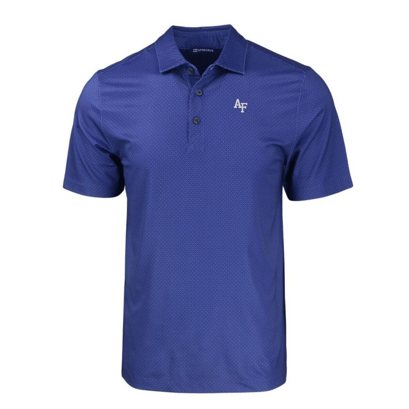 NCAA Air Force Falcons Pike Eco Tonal Geo Print Stretch Recycled Polo