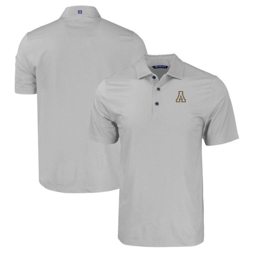 NCAA Appalachian State Mountaineers Pike Eco Tonal Geo Print Stretch Recycled Polo