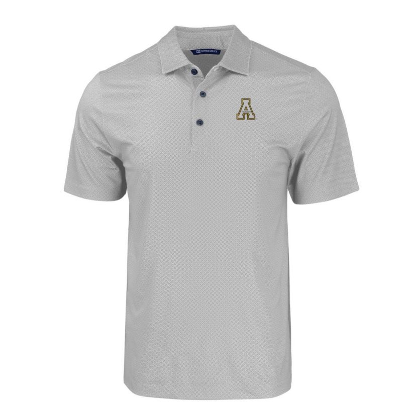 NCAA Appalachian State Mountaineers Pike Eco Tonal Geo Print Stretch Recycled Polo