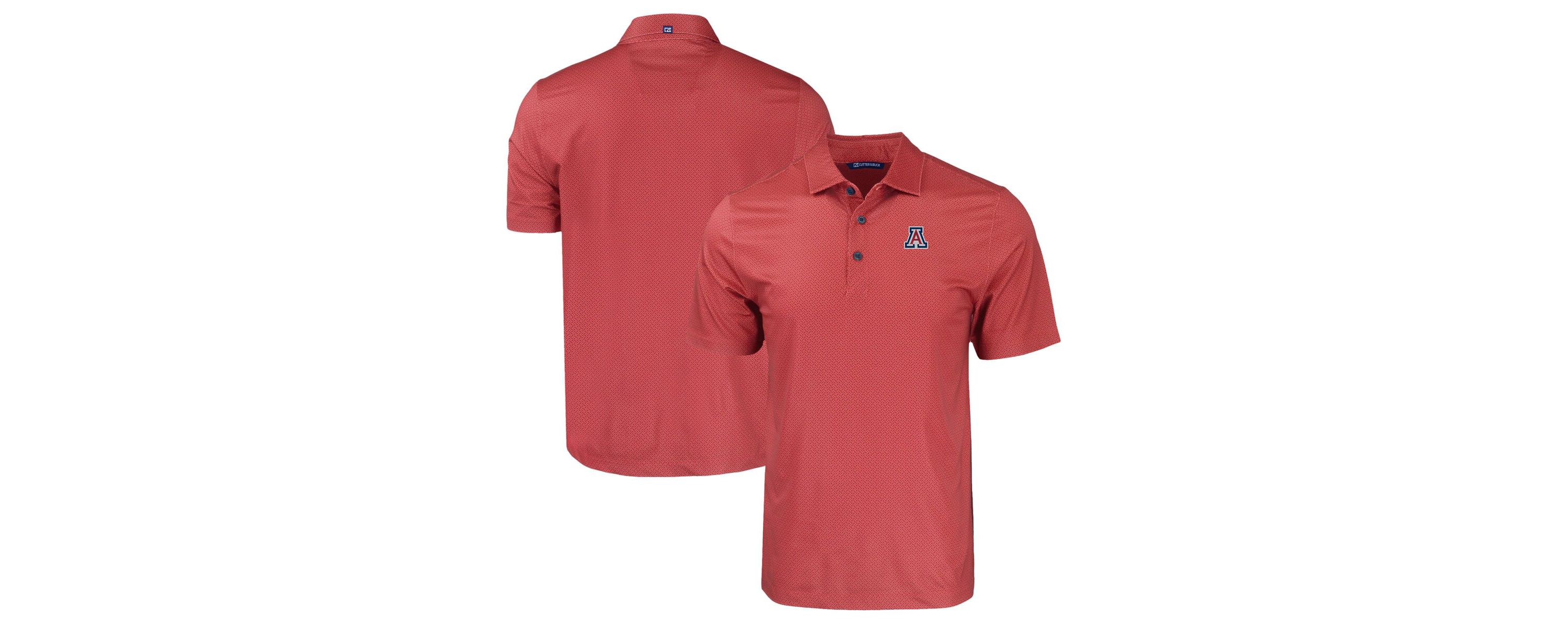 NCAA Arizona Wildcats Pike Eco Tonal Geo Print Stretch Recycled Polo