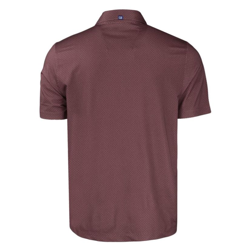 Harvard Crimson NCAA Harvard Pike Eco Tonal Geo Print Stretch Recycled Polo