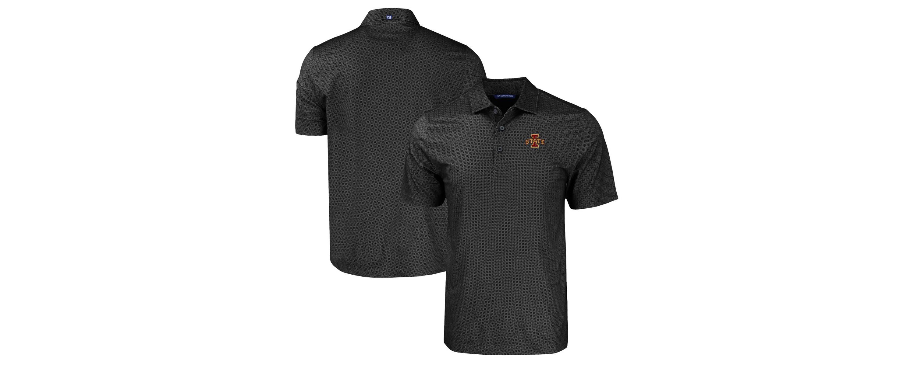 NCAA Iowa State Cyclones Pike Eco Tonal Geo Print Stretch Recycled Polo