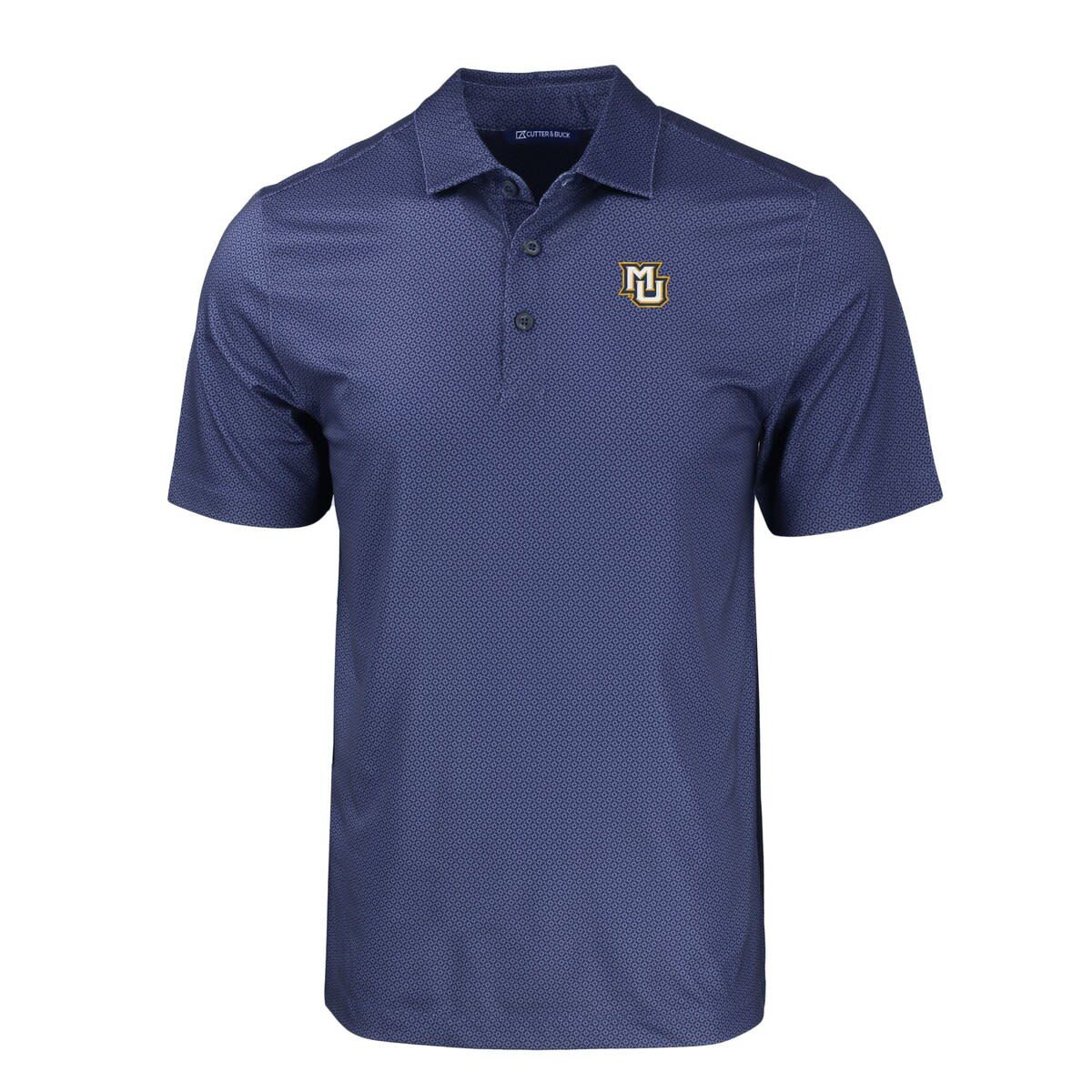 NCAA Marquette Golden Eagles Pike Eco Tonal Geo Print Stretch Recycled Polo