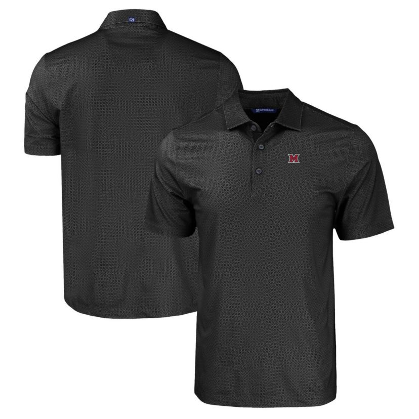 Miami (OH) RedHawks NCAA Miami University RedHawks Pike Eco Tonal Geo Print Stretch Recycled Polo