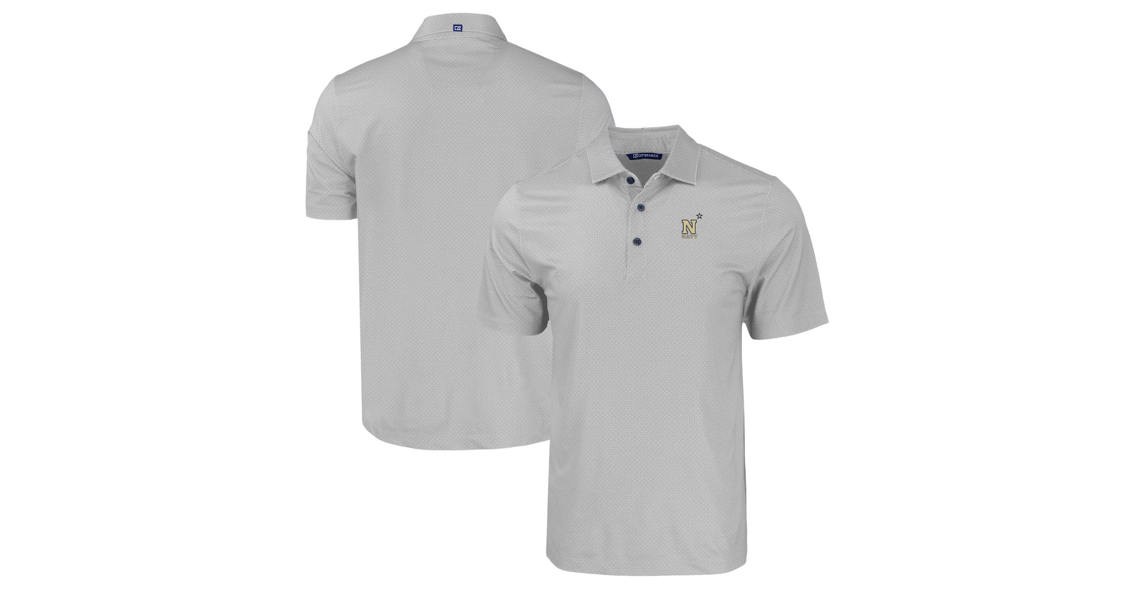 Navy Midshipmen NCAA Midshipmen Pike Eco Tonal Geo Print Stretch Recycled Polo