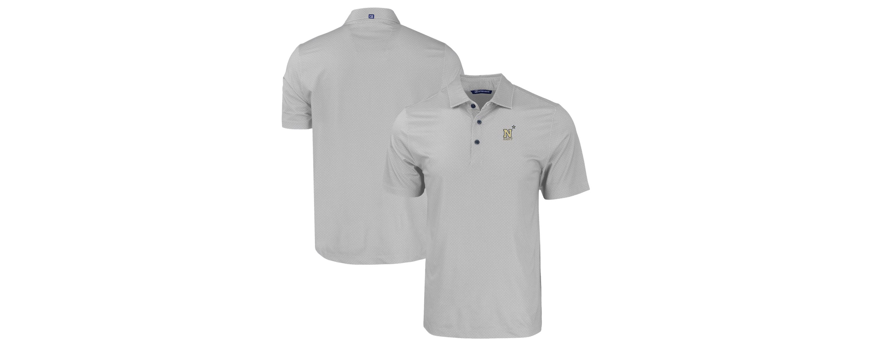 Navy Midshipmen NCAA Midshipmen Pike Eco Tonal Geo Print Stretch Recycled Polo