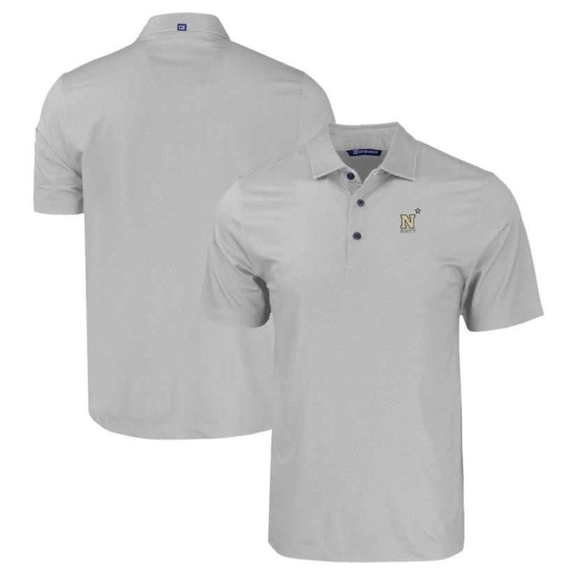 Navy Midshipmen NCAA Midshipmen Pike Eco Tonal Geo Print Stretch Recycled Polo