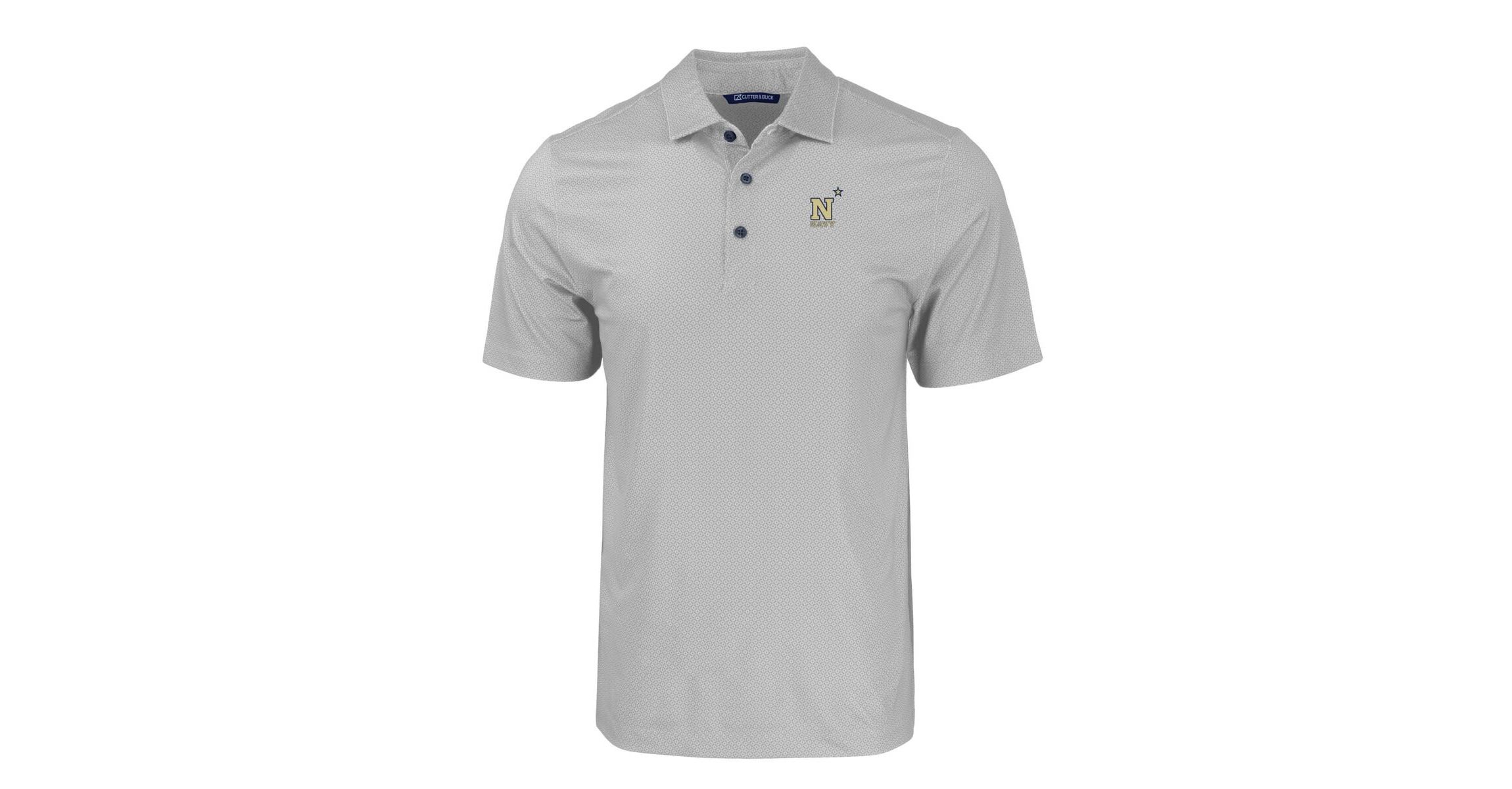 Navy Midshipmen NCAA Midshipmen Pike Eco Tonal Geo Print Stretch Recycled Polo