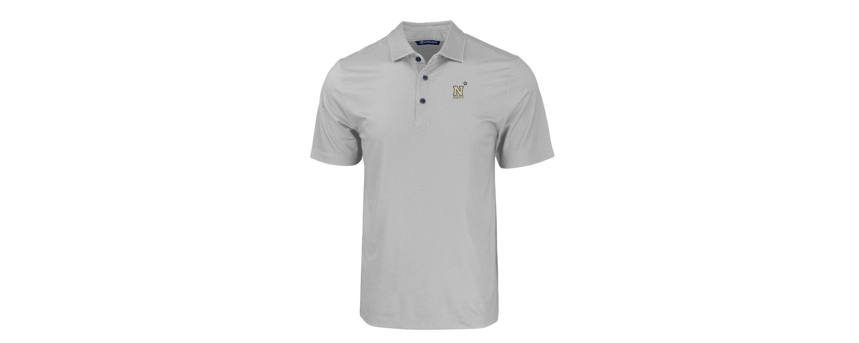 Navy Midshipmen NCAA Midshipmen Pike Eco Tonal Geo Print Stretch Recycled Polo