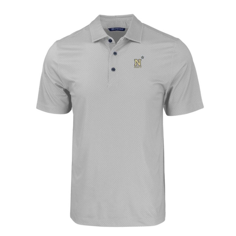 Navy Midshipmen NCAA Midshipmen Pike Eco Tonal Geo Print Stretch Recycled Polo