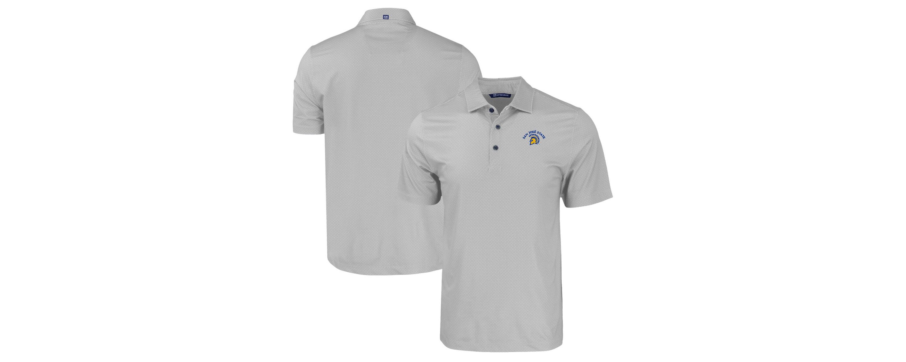 NCAA San Jose State Spartans Pike Eco Tonal Geo Print Stretch Recycled Polo