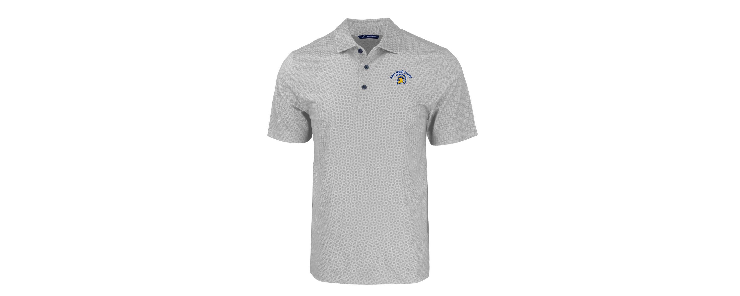 NCAA San Jose State Spartans Pike Eco Tonal Geo Print Stretch Recycled Polo