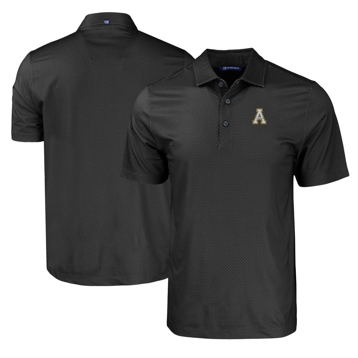 NCAA Appalachian State Mountaineers Pike Eco Tonal Geo Print Stretch Recycled Polo