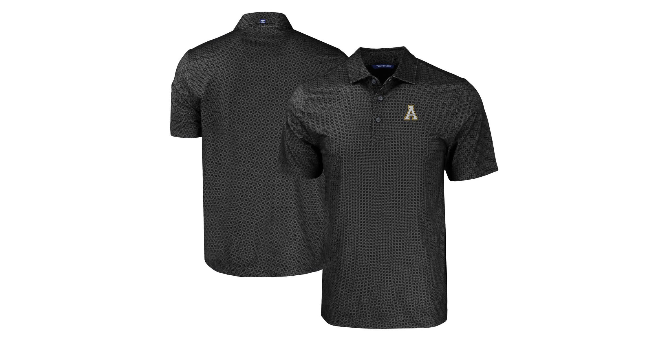 NCAA Appalachian State Mountaineers Pike Eco Tonal Geo Print Stretch Recycled Polo