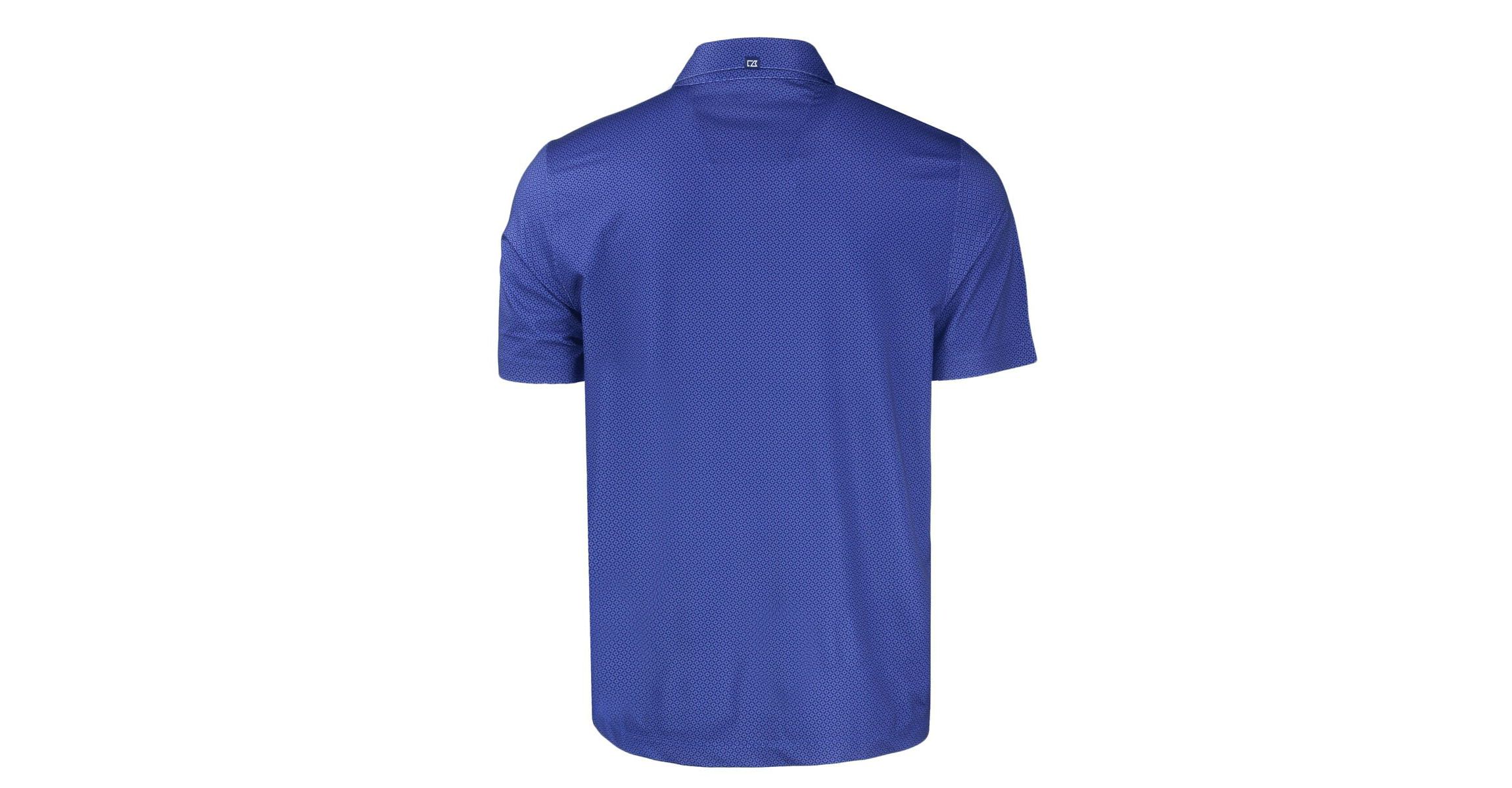 Creighton University Bluejays NCAA Creighton Bluejays Pike Eco Tonal Geo Print Stretch Recycled Polo