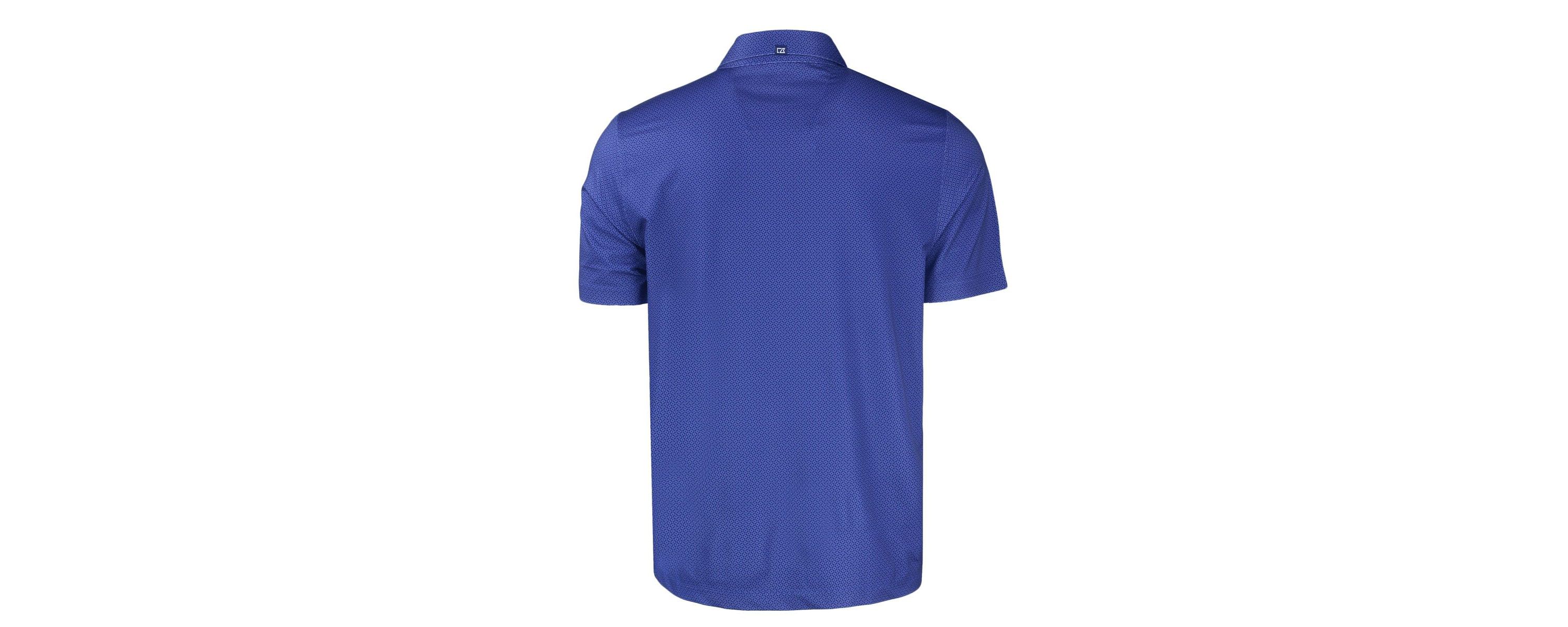 Creighton University Bluejays NCAA Creighton Bluejays Pike Eco Tonal Geo Print Stretch Recycled Polo