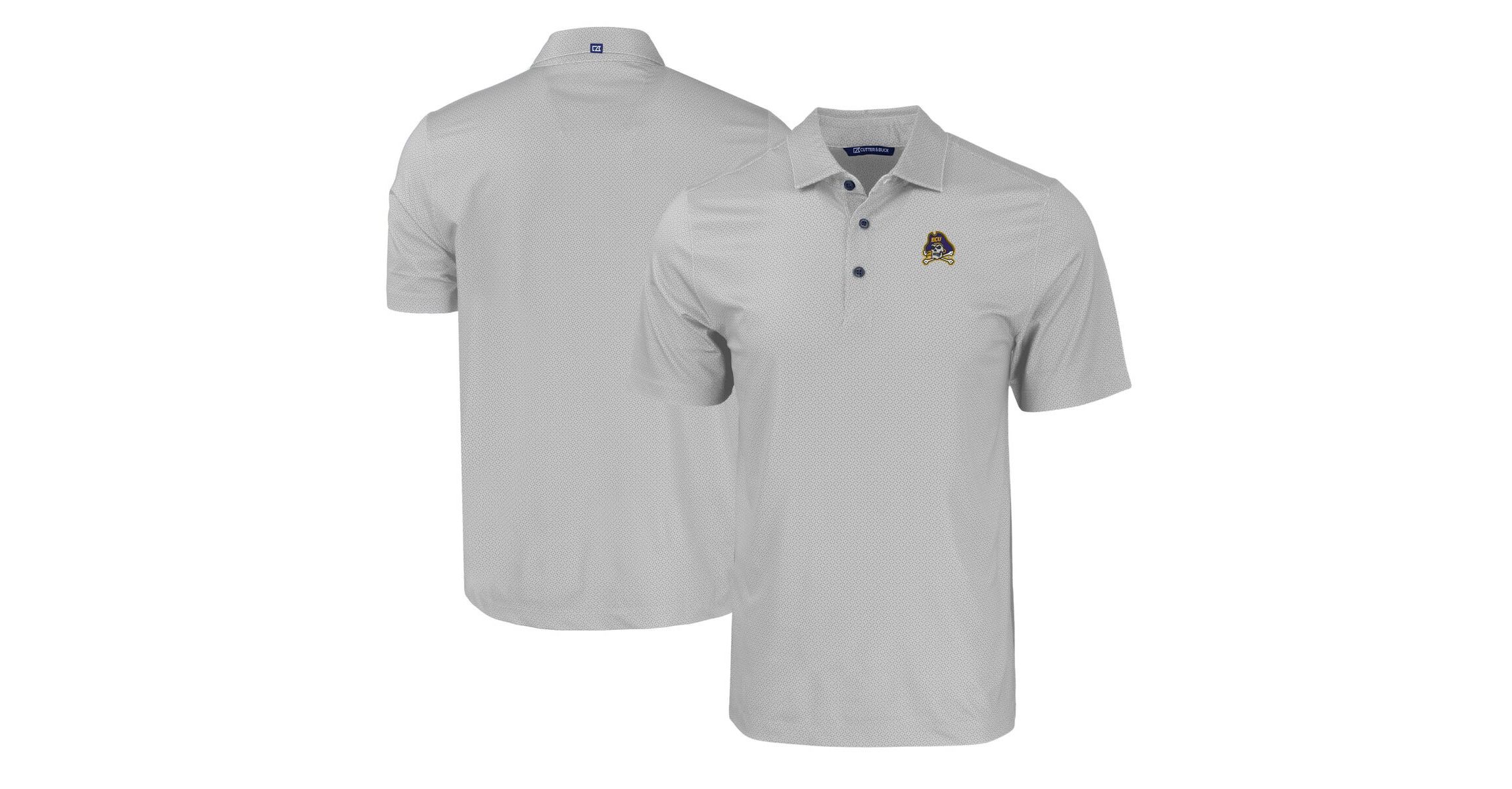 East Carolina Pirates NCAA ECU Pirates Pike Eco Tonal Geo Print Stretch Recycled Polo