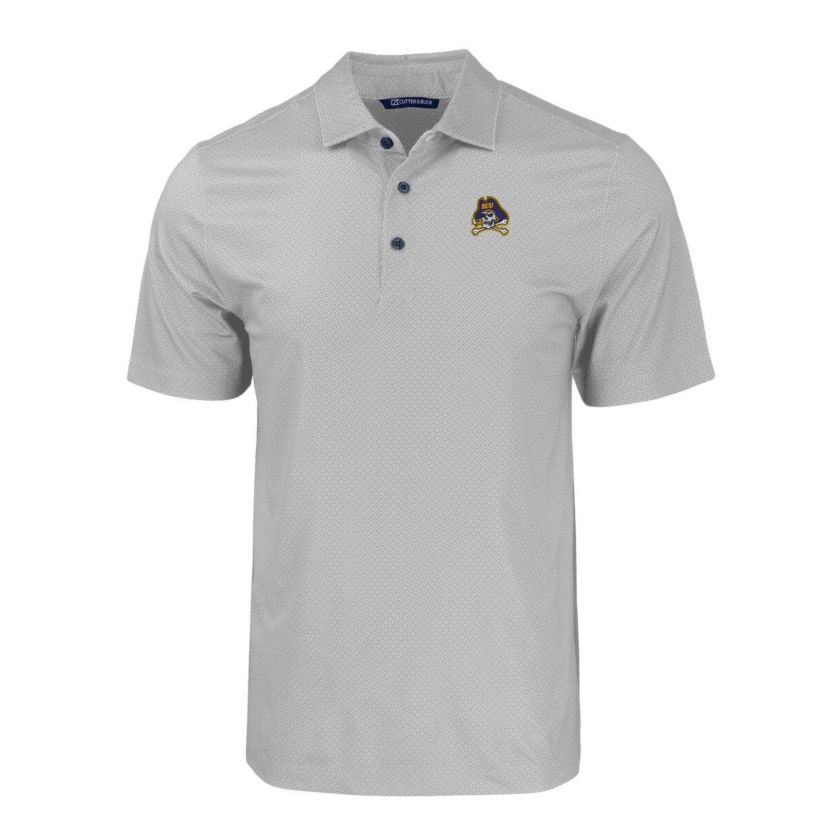 East Carolina Pirates NCAA ECU Pirates Pike Eco Tonal Geo Print Stretch Recycled Polo