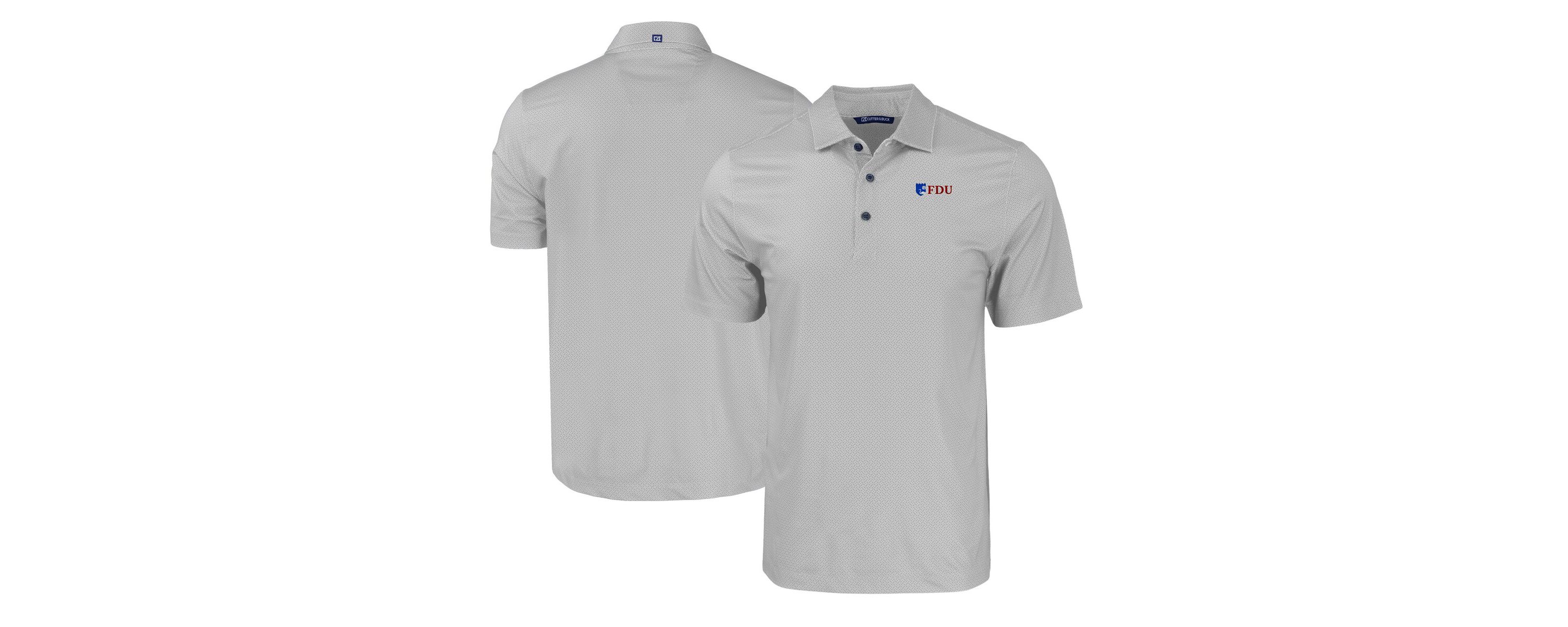 NCAA Fairleigh Dickinson Knights Pike Eco Tonal Geo Print Stretch Recycled Polo