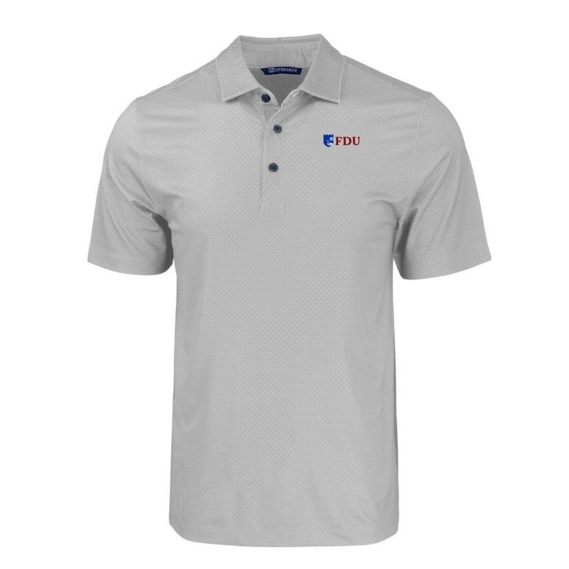 NCAA Fairleigh Dickinson Knights Pike Eco Tonal Geo Print Stretch Recycled Polo