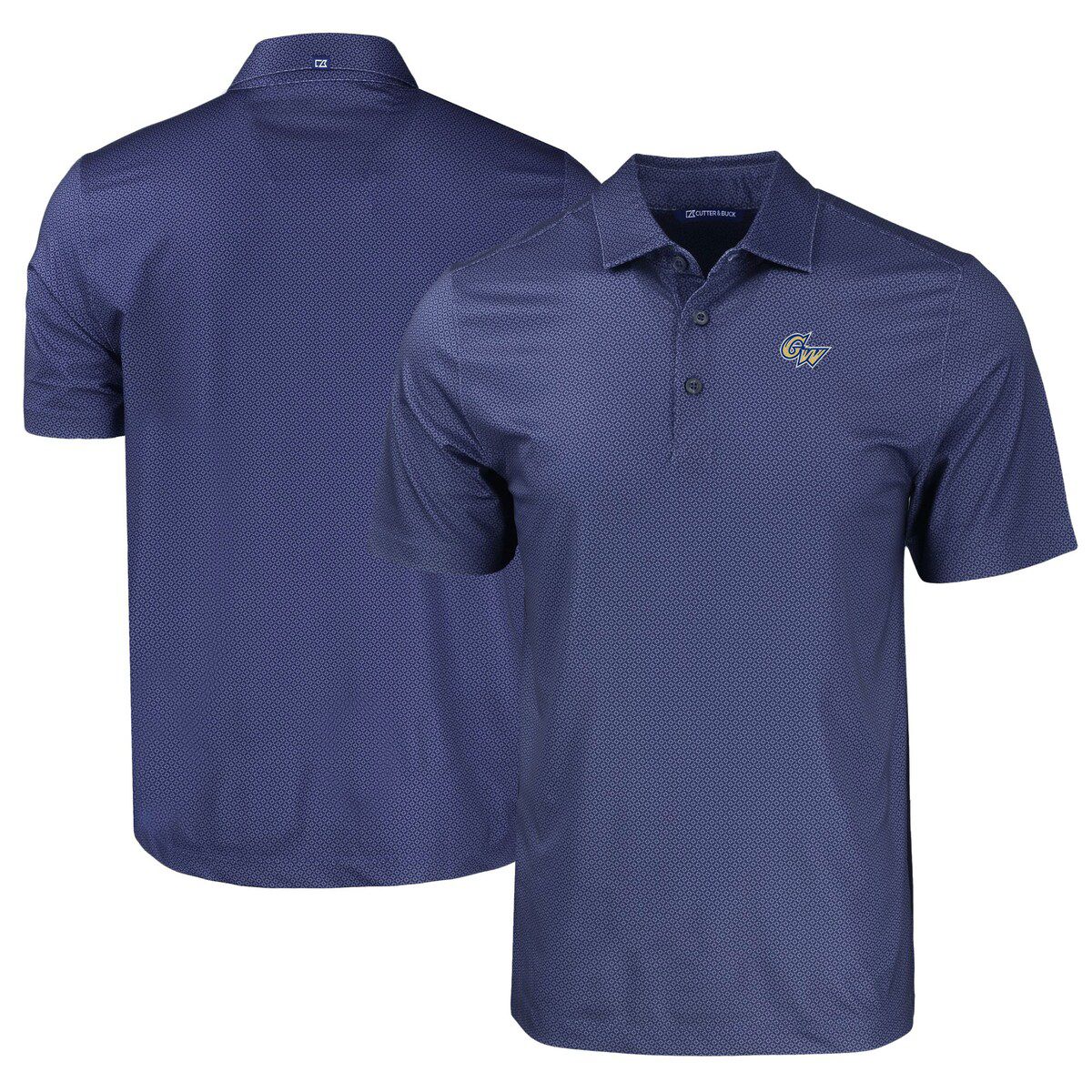 NCAA George Washington University Pike Eco Tonal Geo Print Stretch Recycled Polo