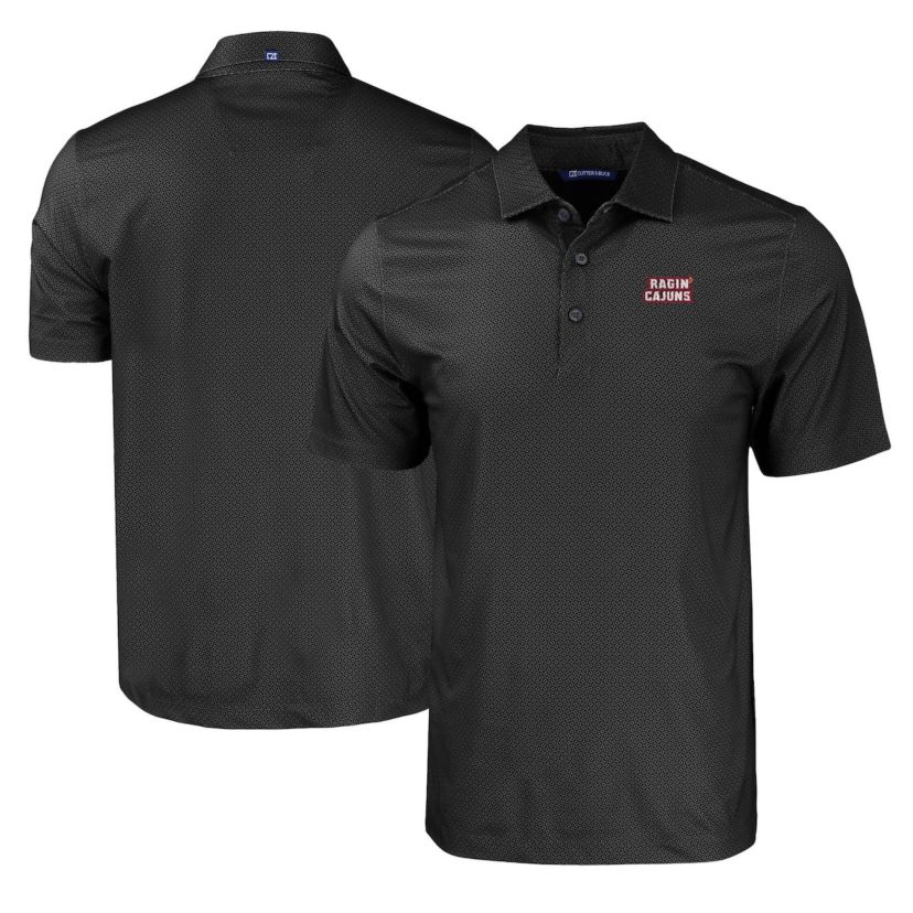 NCAA Louisiana Ragin Cajuns Pike Eco Tonal Geo Print Stretch Recycled Polo