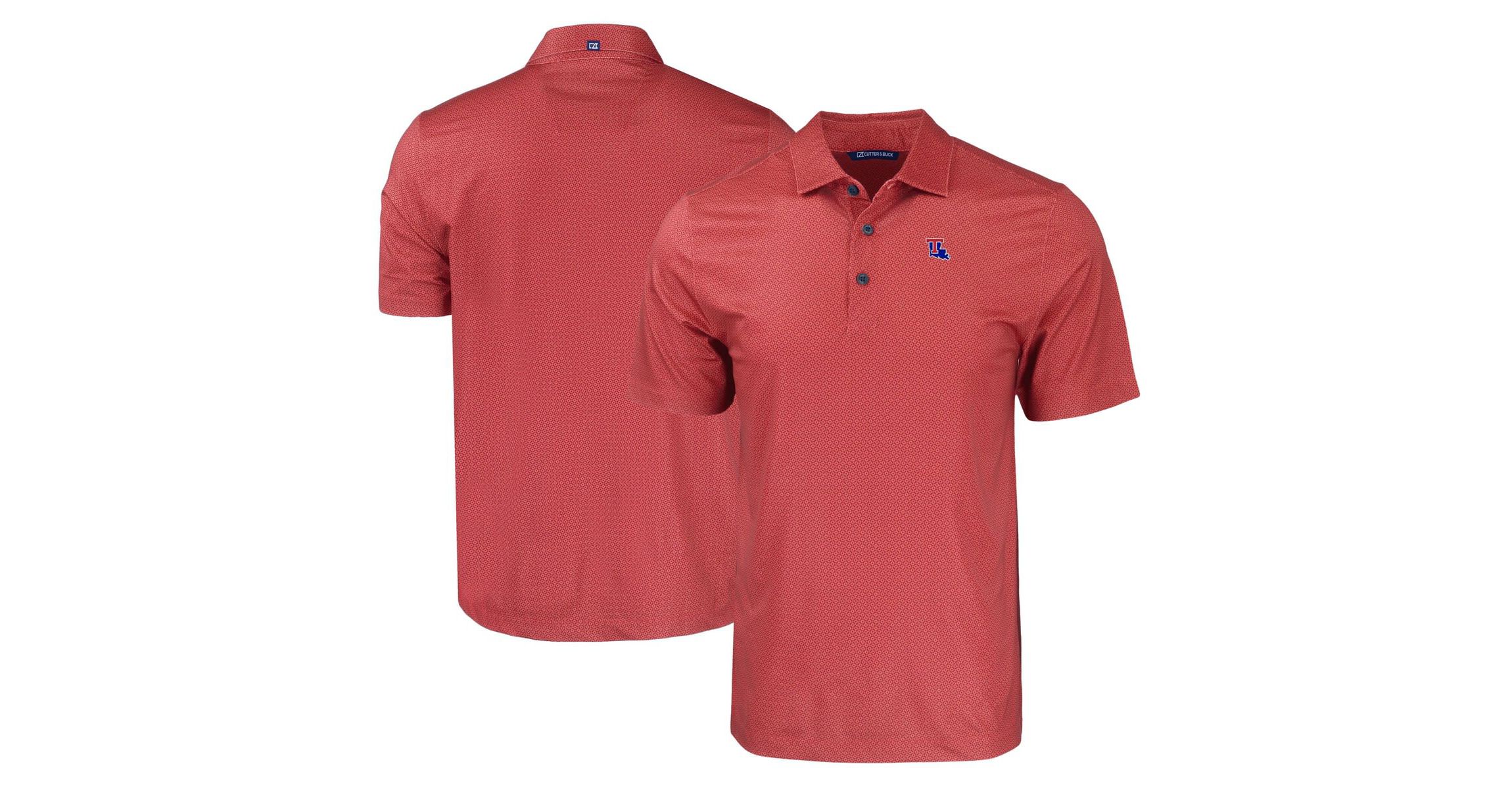 NCAA Louisiana Tech Bulldogs Pike Eco Tonal Geo Print Stretch Recycled Polo