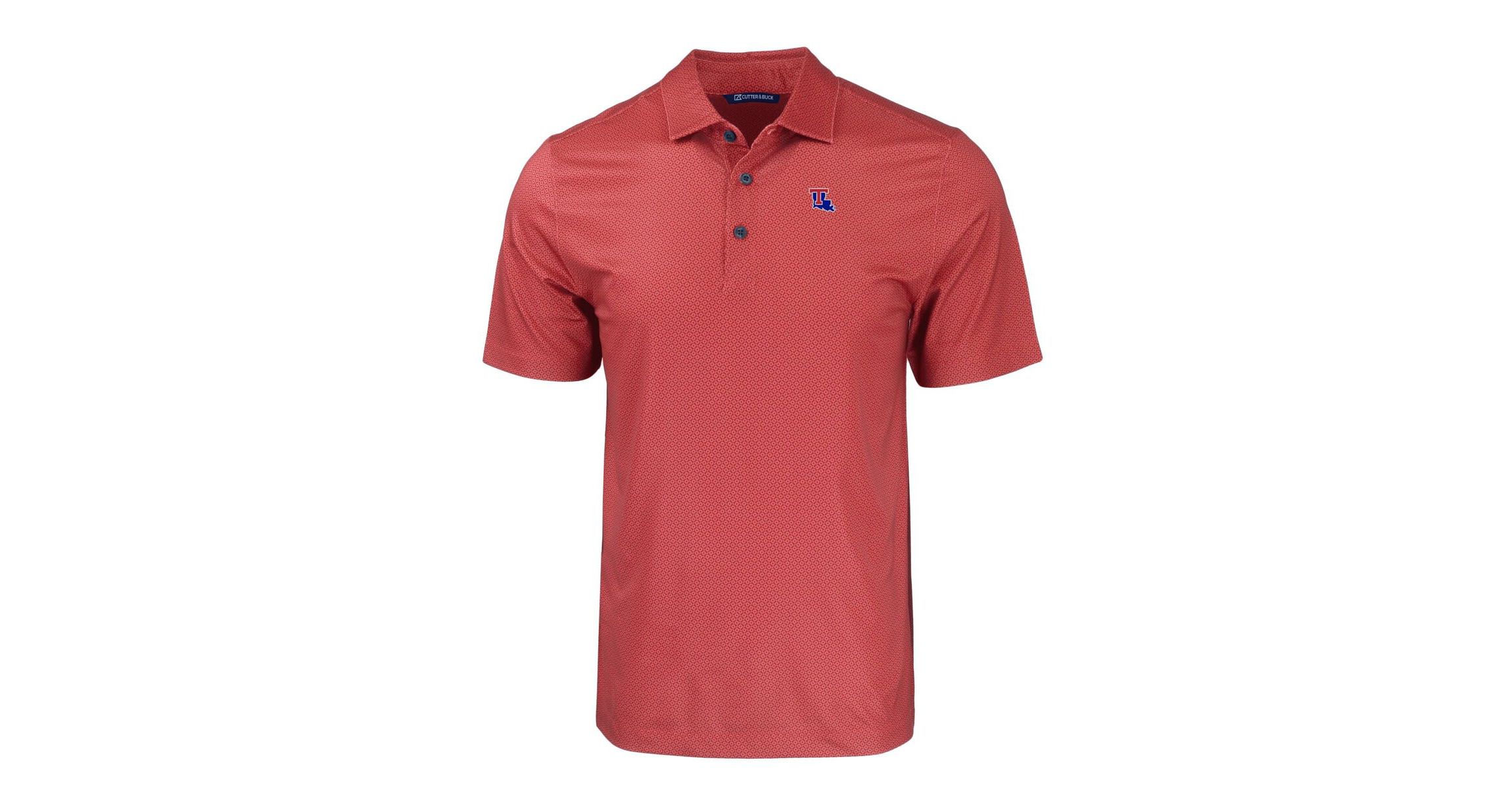 NCAA Louisiana Tech Bulldogs Pike Eco Tonal Geo Print Stretch Recycled Polo