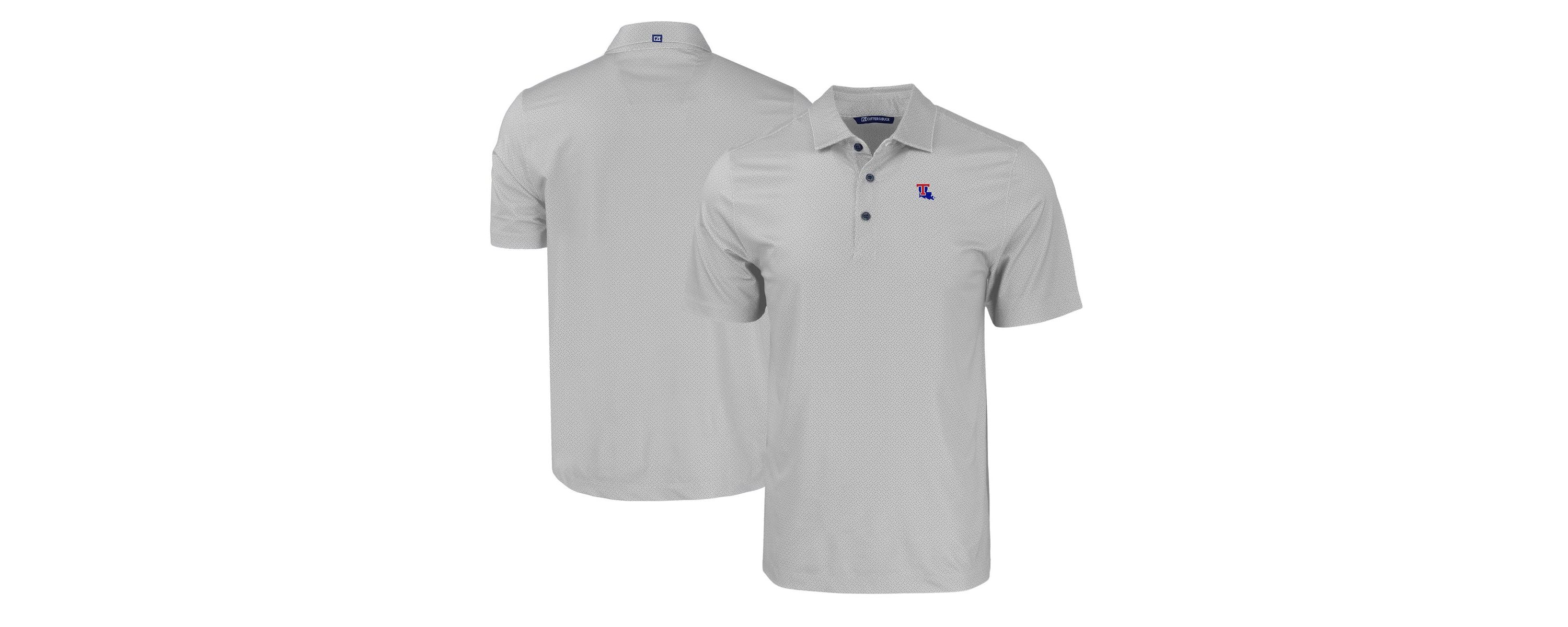NCAA Louisiana Tech Bulldogs Pike Eco Tonal Geo Print Stretch Recycled Polo