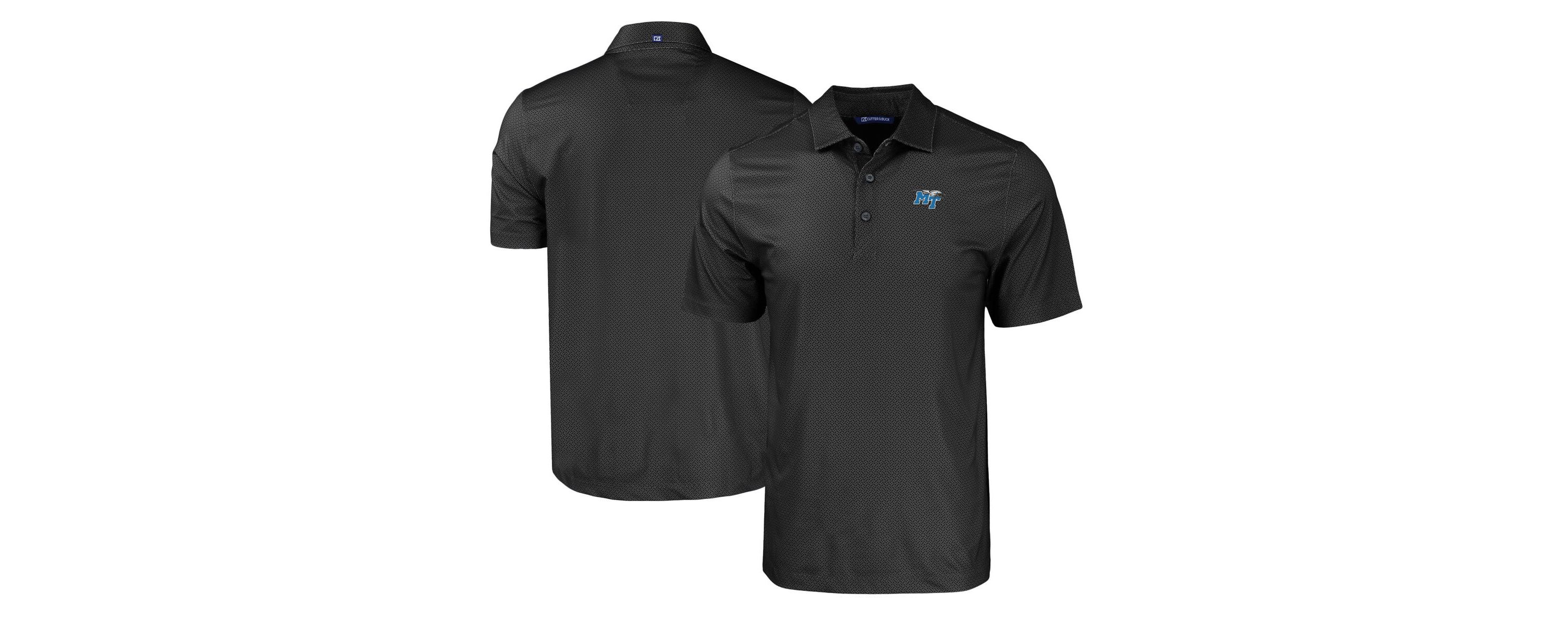 MTSU Blue Raiders NCAA MTSU Raiders Pike Eco Tonal Geo Print Stretch Recycled Polo