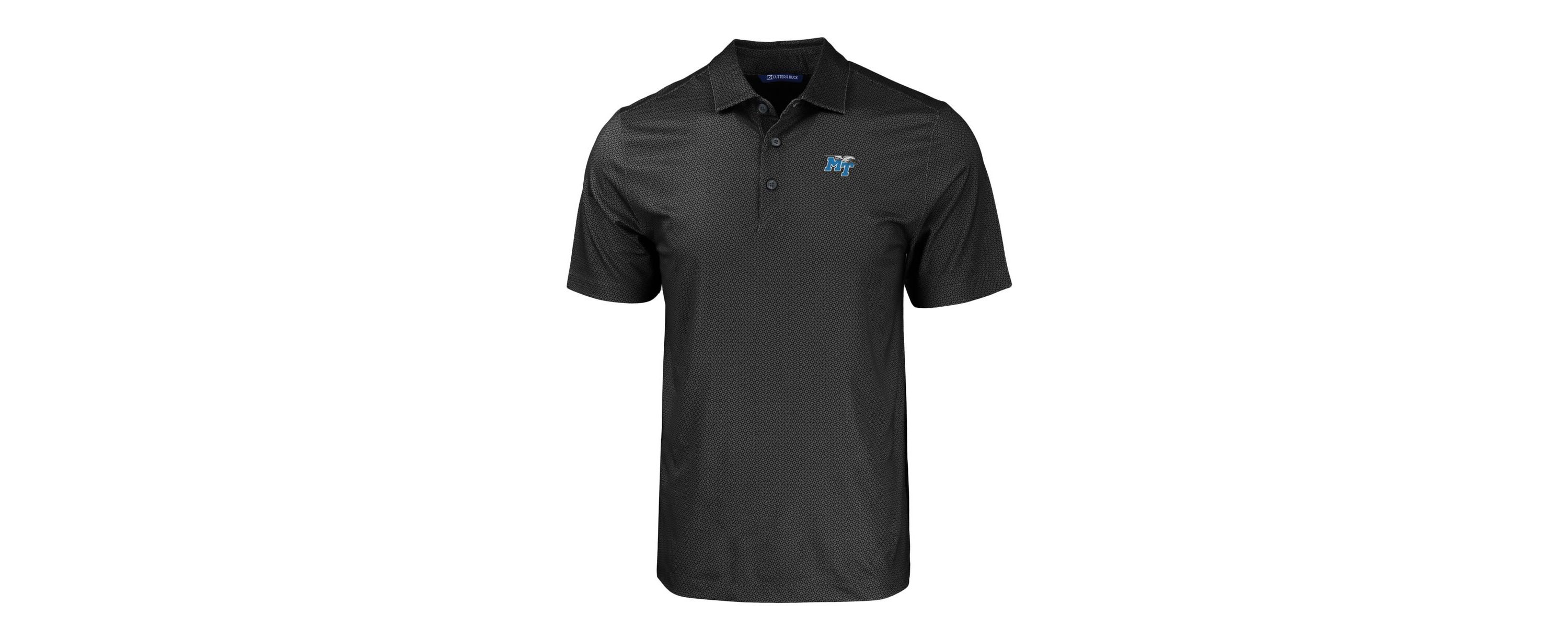 MTSU Blue Raiders NCAA MTSU Raiders Pike Eco Tonal Geo Print Stretch Recycled Polo