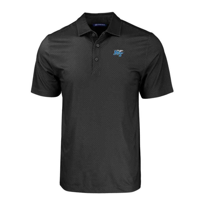 MTSU Blue Raiders NCAA MTSU Raiders Pike Eco Tonal Geo Print Stretch Recycled Polo