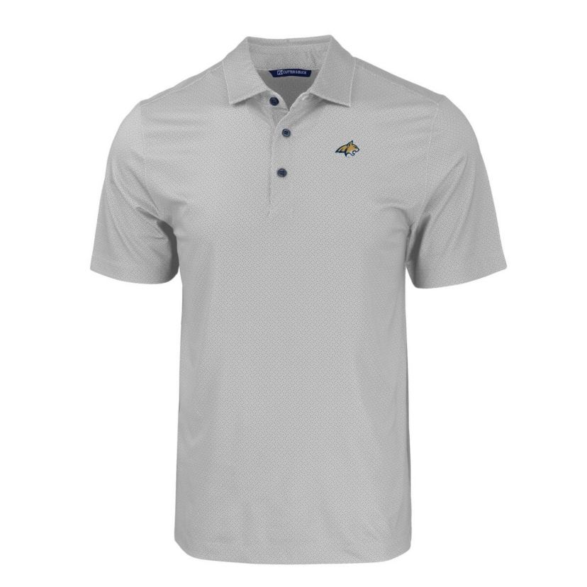 NCAA Montana State Bobcats Pike Eco Tonal Geo Print Stretch Recycled Polo