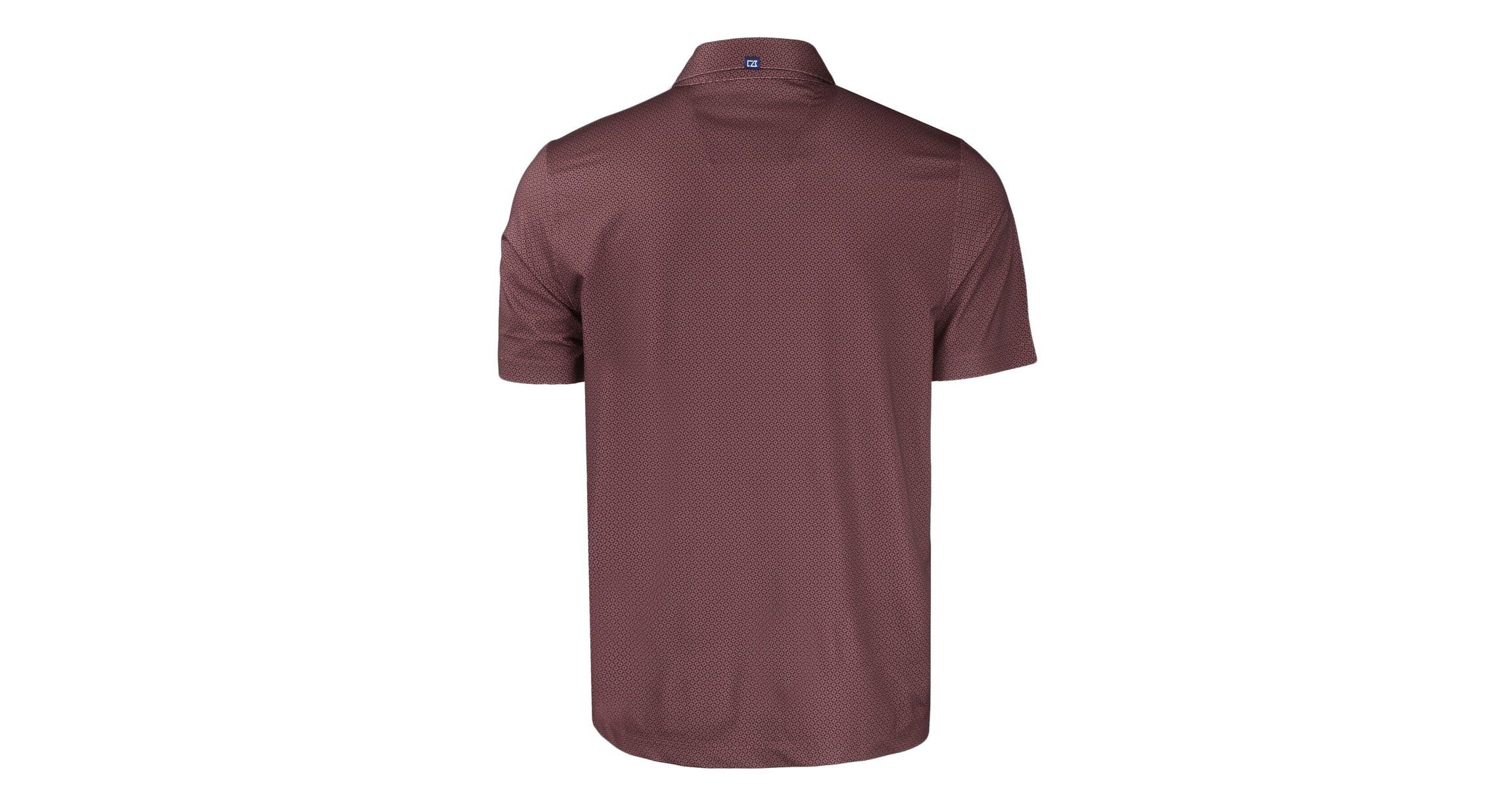 Morehouse Maroon Tigers NCAA Morehouse Tigers Pike Eco Tonal Geo Print Stretch Recycled Polo