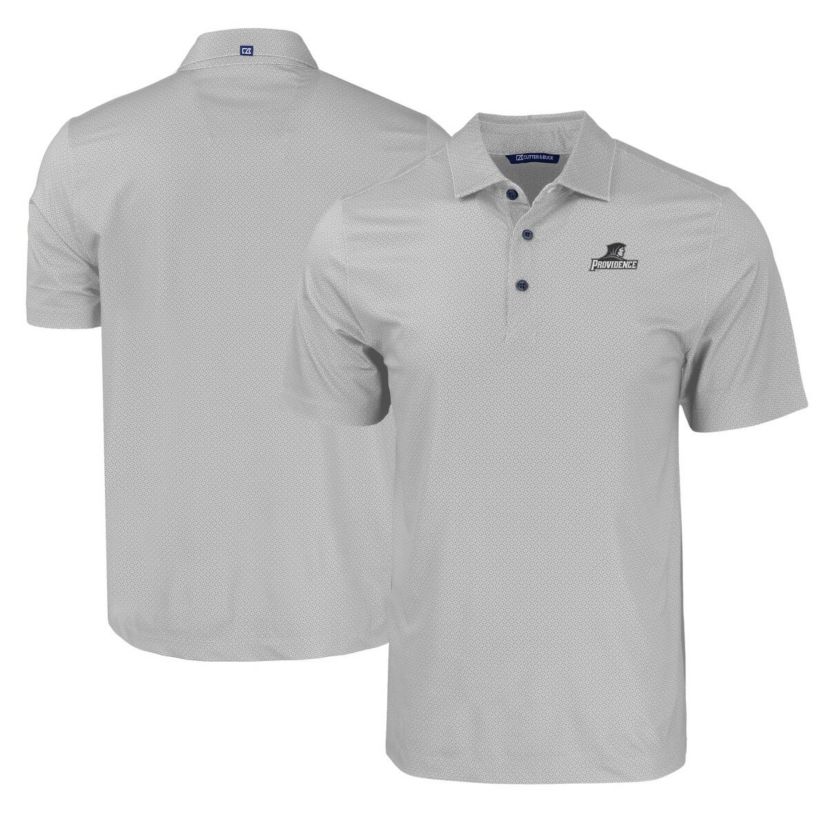 NCAA Providence Friars Pike Eco Tonal Geo Print Stretch Recycled Polo