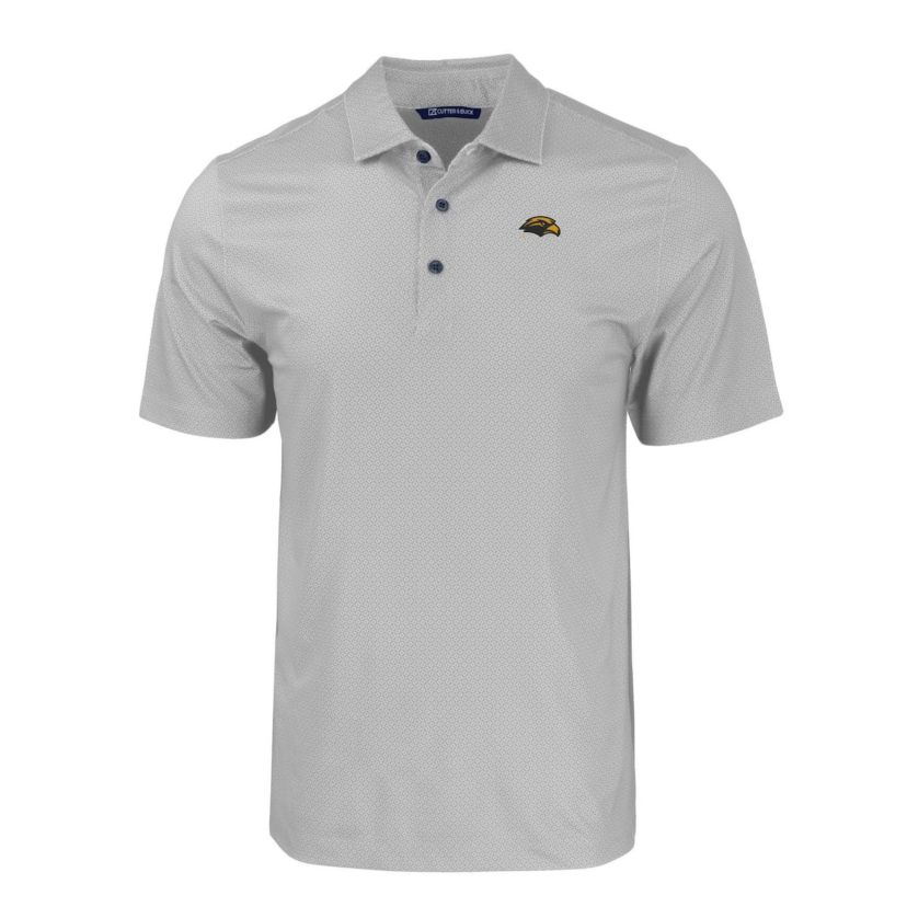 NCAA Southern Miss Golden Eagles Pike Eco Tonal Geo Print Stretch Recycled Polo
