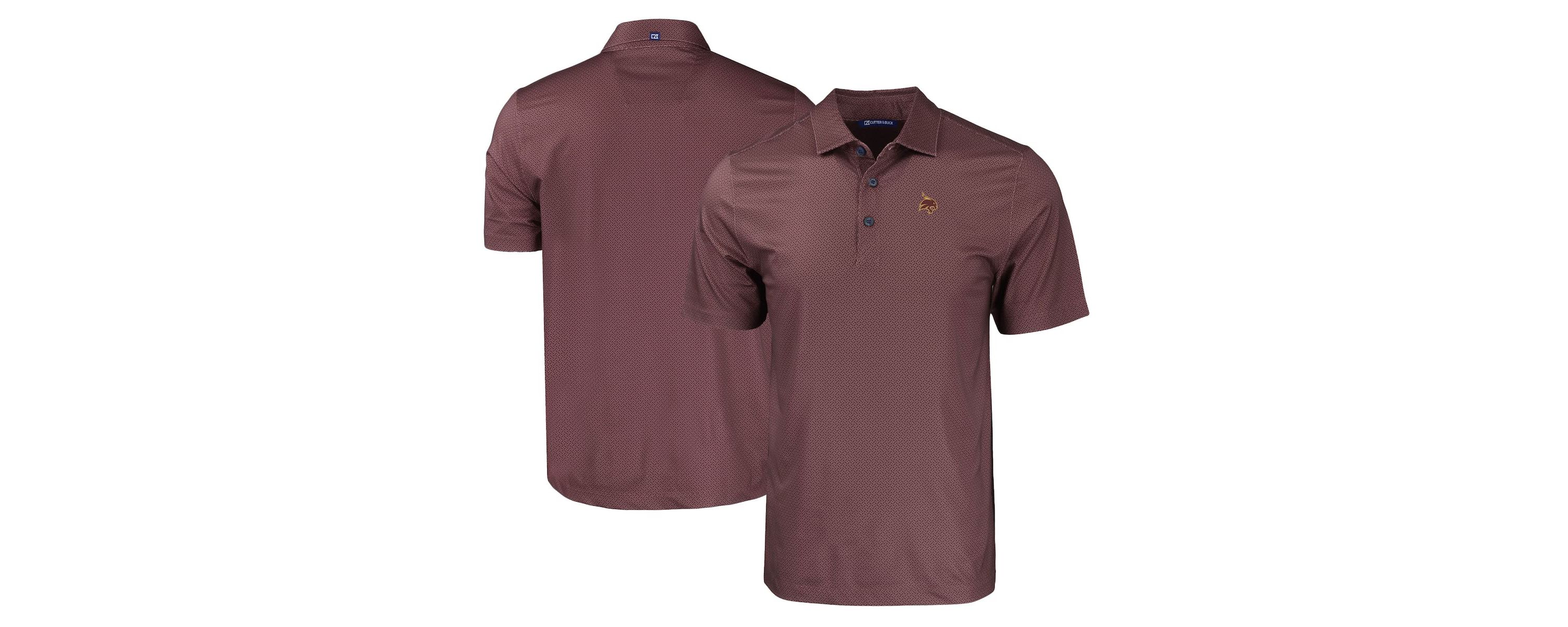 NCAA Texas State Bobcats Pike Eco Tonal Geo Print Stretch Recycled Polo