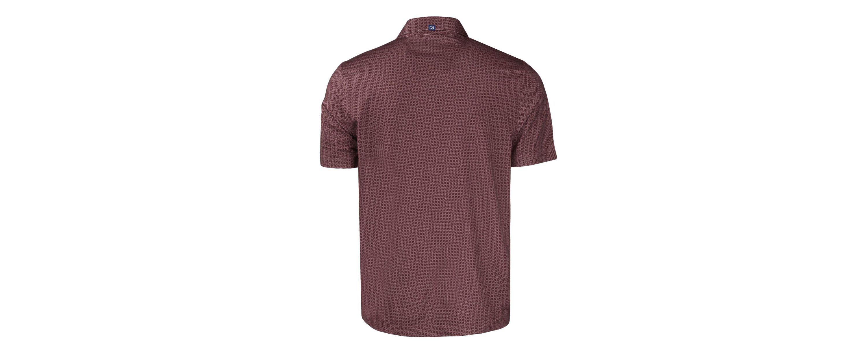 NCAA Texas State Bobcats Pike Eco Tonal Geo Print Stretch Recycled Polo