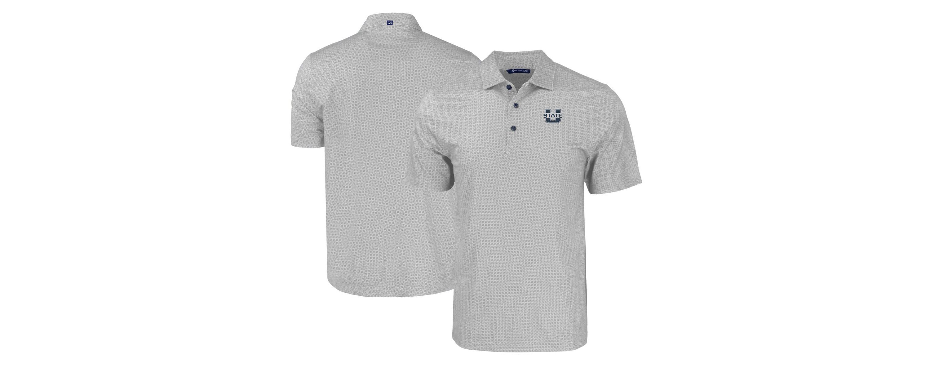 NCAA Utah State Aggies Pike Eco Tonal Geo Print Stretch Recycled Polo